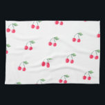 Linge De Cuisine Rose mignon moderne de motif de fruit de cerise<br><div class="desc">Rose mignon moderne de motif de fruit de cerise beau</div>