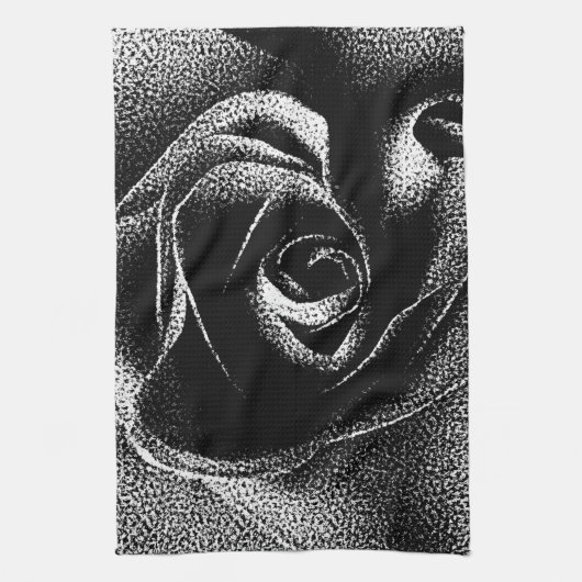 LINGE DE CUISINE ROSE NOIR (Vertical)