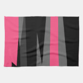 Linge De Cuisine Rose Noir et Gris (Horizontal)