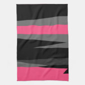 Linge De Cuisine Rose Noir et Gris (Vertical)