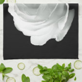 Linge De Cuisine Rose noire et blanche (Plié)