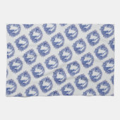 Linge De Cuisine Rose Paon Bleu Blanc (Horizontal)