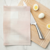 Linge De Cuisine Rose Pêche Clair Carreaux Assez Jolie (Quart Plié)