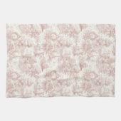 Linge De Cuisine Rose romantique toile de Jouy motif campagne (5) (Horizontal)