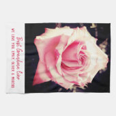 Linge De Cuisine Rose Rose Fleur Photo Meilleur Grand Script (Horizontal)
