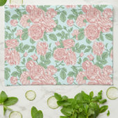 Linge De Cuisine Rose rose Jardin Bouquet Motif (Plié)