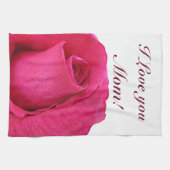 Linge De Cuisine Rose Rose Je t'aime Maman (Horizontal)