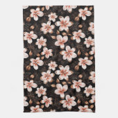 Linge De Cuisine Rose rose noire noire noire Floral or (Vertical)