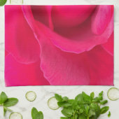 Linge De Cuisine Rose rose romantique rouge (Plié)
