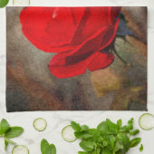 Linge De Cuisine Rose rouge (Plié)