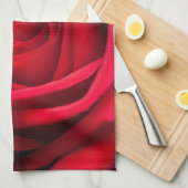 Linge De Cuisine Rose rouge (Quart Plié)