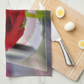 Linge De Cuisine Rose rouge 2 (Quart Plié)