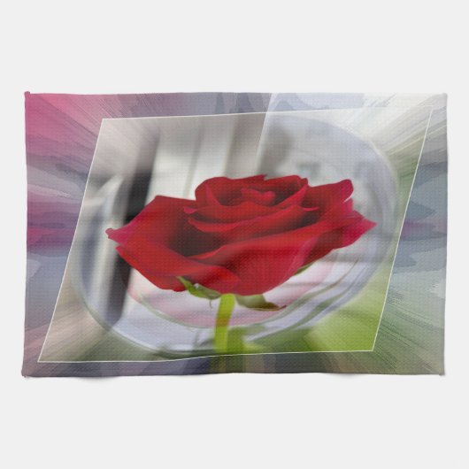 Linge De Cuisine Rose rouge 2 (Horizontal)