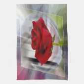 Linge De Cuisine Rose rouge 2 (Vertical)