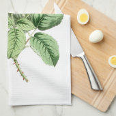 Linge De Cuisine Rose rouge antique - Votre choix de texte (Quart Plié)