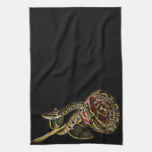 Linge De Cuisine Rose rouge et Ball Python Snake (Vertical)