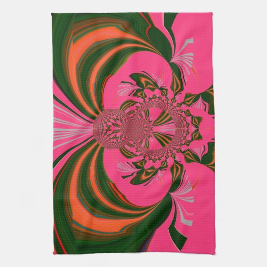 Linge De Cuisine Rose rouge or vert (Vertical)