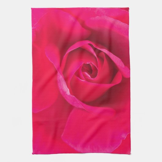 Linge De Cuisine Rose rouge romantique v2 (Vertical)