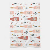 Linge De Cuisine Rose TOUTE la journée amateurs de vin motif (Vertical)