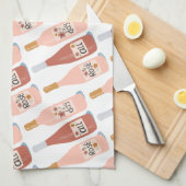 Linge De Cuisine Rose TOUTE la journée amateurs de vin motif (Quart Plié)