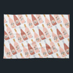 Linge De Cuisine Rose TOUTE la journée amateurs de vin motif<br><div class="desc">Découvrez cette serviette magnifique avec une illustration amusante du vin. Customisez avec votre texte. Fait un grand cadeau de ménage! Consultez ma boutique pour plus de designs et de couleurs aussi!</div>