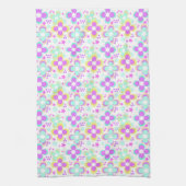 Linge De Cuisine Rose, turquoise, floral (Vertical)