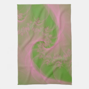 Linge De Cuisine Rose Twin on Green Kitchen Towne