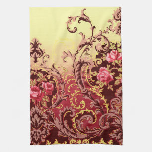 Linge De Cuisine rose victorien élégante vintage florale