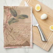 Linge De Cuisine Rose victorien français de rose (Quart Plié)