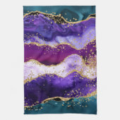 Linge De Cuisine Rose, violet et Parties scintillant Turquoise Peac (Vertical)