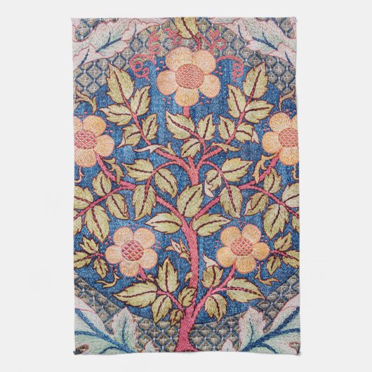 Linge De Cuisine Rose Wreath, William Morris (Vertical)