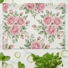Roses à l'aquarelle rose vintage motif floral sans