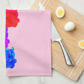 Linge De Cuisine Roses arc-en-ciel (Quart Plié)