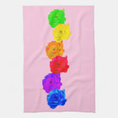 Linge De Cuisine Roses arc-en-ciel (Vertical)