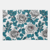 Linge De Cuisine Roses blanches et coccinelles (Horizontal)
