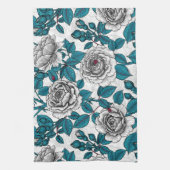 Linge De Cuisine Roses blanches et coccinelles (Vertical)