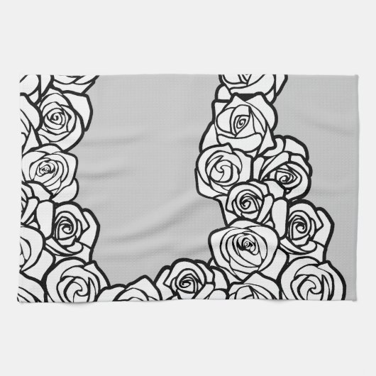 Linge De Cuisine Roses blanches Vintages (Horizontal)