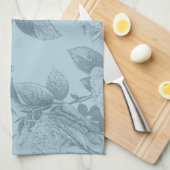Linge De Cuisine Roses bleus vintages (Quart Plié)