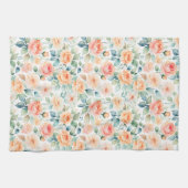 Linge De Cuisine Roses de l'aquarelle (Horizontal)