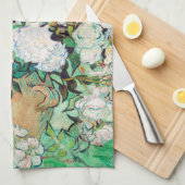 Linge De Cuisine Roses de Still Life dans un vase par Vincent van G (Quart Plié)