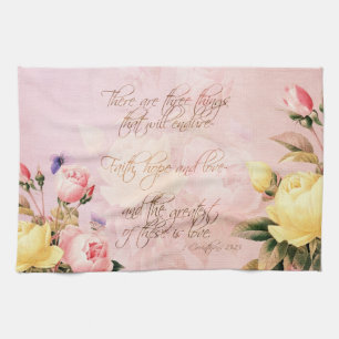Linge De Cuisine Roses d'espoir et d'amour de foi