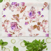 Linge De Cuisine Roses d'or violet (Plié)