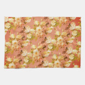 Linge De Cuisine Roses doux en rouge (Horizontal)