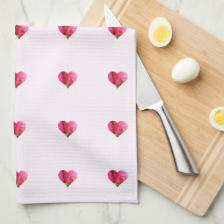 Linge De Cuisine Roses et coeurs