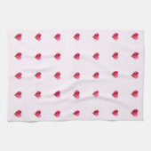 Linge De Cuisine Roses et coeurs (Horizontal)