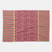 Linge De Cuisine Roses et coeurs roses (Horizontal)