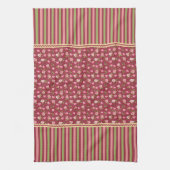 Linge De Cuisine Roses et coeurs roses (Vertical)