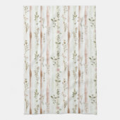 Linge De Cuisine Roses Fardées Rayures Floral (Vertical)