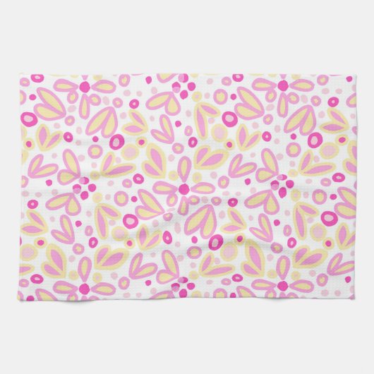 Linge De Cuisine Roses Florales (Horizontal)