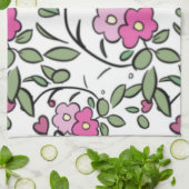 Linge De Cuisine Roses Floraux (Plié)